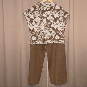 Joie Tan Floral knit Women's Set